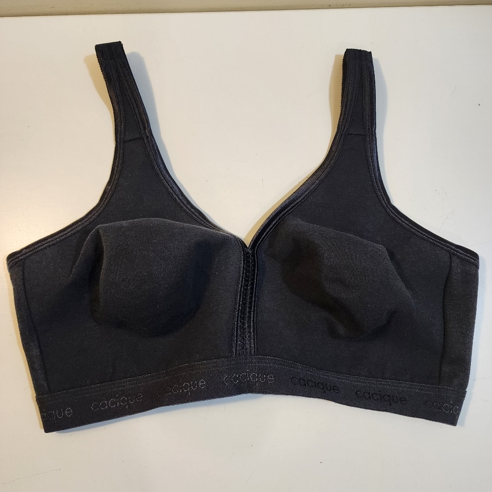 Cacique Black Wireless  Women's Bra 40DD